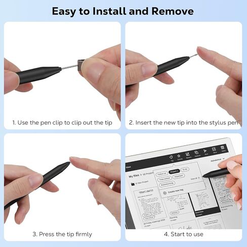 MoKo Pen Tips for Remarkable 2 Tablet Maker Stylus,Titanium Alloy Metal Pen Tips for Remarkable Marker Plus, Precise Control Replacement Tips for Remarkable2 Pen with 4096 Pressure and Tilt, 2 Pack in Saudi Arabia