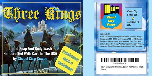 Spicy and Warm Three Kings Handmade Liquid Soap And Body Wash in Saudi Arabia