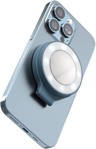 ShiftCam SnapLight - ضوء حلقة سيلفي LED مع أربعة إعدادات للسطوع وبطارية مدمجة - يتم تركيبه مغناطيسيًا على أي هاتف - تصميم قابل للطي (منتصف الليل -) in Kuwait