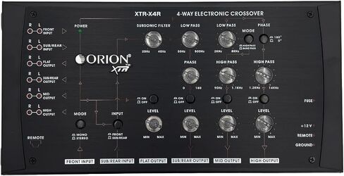 ORION XTR-X3R 3-Way Electronic Crossover, 2-Input/3-Output | Illuminated Control Panel, Remote Bass Boost, Adjustable Frequency Controls, PWM Power Supply in Kuwait