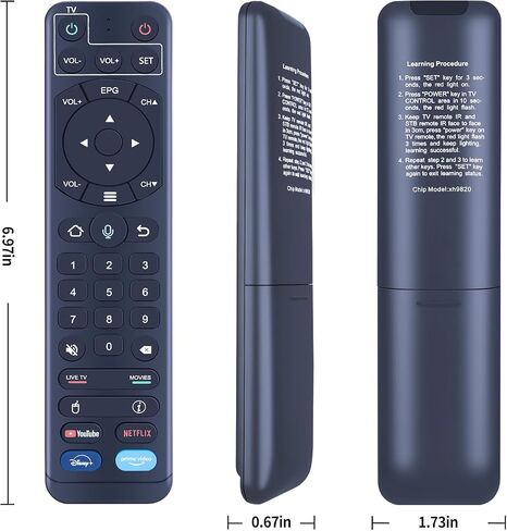 جهاز التحكم عن بعد الصوتي البديل V3 Pro متوافق مع vSeeBox V5 Pro / V3 Plus/V3 Pro / V2 Pro / V1 Pro/V1 Max/Elite/Max in Kuwait