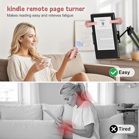 RF Kindle Remote Page Turner، Page Turner لـ Kindle Paperwhite Oasis، iPhone، iPad، Android Ebook Page Turn، جهاز التحكم عن بعد لتسجيل فيديو الكاميرا (أسود) in Saudi Arabia