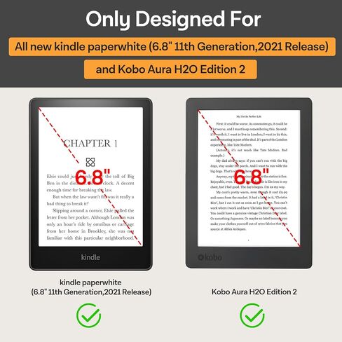 CoBak 3 Pack Anti-Blue Screen Protector for 6.8" Kindle Paperwhite, Kobo Aura H2O Edition 2 - Eye Protection, Fingerprint Resistance - PET Film in Saudi Arabia