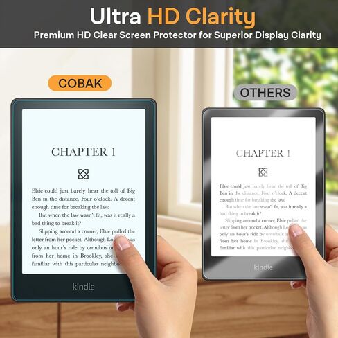 CoBak 3 Pack Anti-Blue Screen Protector for 6.8" Kindle Paperwhite, Kobo Aura H2O Edition 2 - Eye Protection, Fingerprint Resistance - PET Film in Saudi Arabia