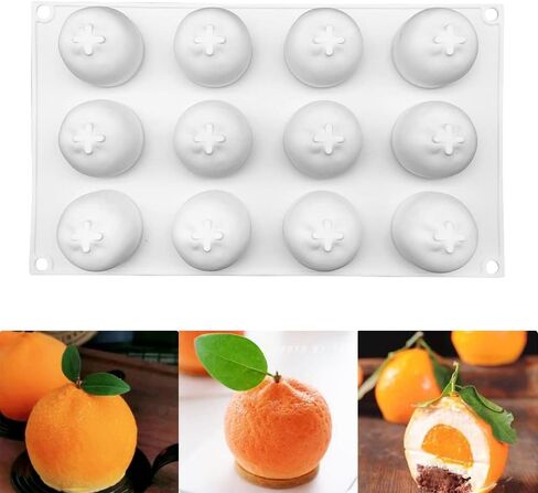 Silicone Mold Baking Pan Non-Stick Baking Pastry Chocolate Cake Dessert DIY Decoration Tools (Orange ZA_11.8x6.8x0.16 inch) in Saudi Arabia