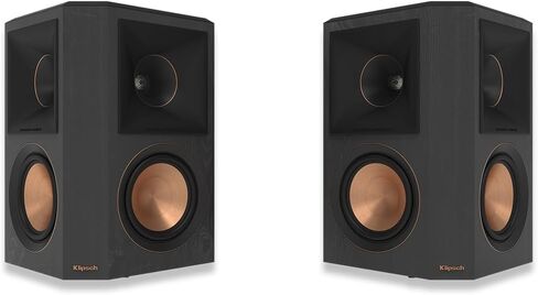 مكبر صوت Klipsch 1070020 RP-502S II صوت محيطي فائق مع صوتيات محسنة - خشب الأبنوس، حزمة زوجية مع حزمة حماية محسنة CPS لمدة عامين وقطعة قماش تنظيف من الألياف الدقيقة مقاس 6 × 6 بوصة in Kuwait