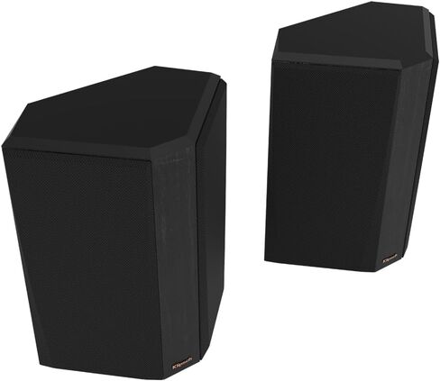 مكبر صوت Klipsch 1070020 RP-502S II صوت محيطي فائق مع صوتيات محسنة - خشب الأبنوس، حزمة زوجية مع حزمة حماية محسنة CPS لمدة عامين وقطعة قماش تنظيف من الألياف الدقيقة مقاس 6 × 6 بوصة in Kuwait