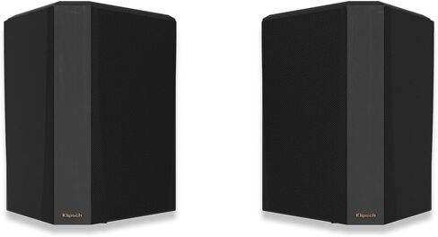 مكبر صوت Klipsch 1070020 RP-502S II صوت محيطي فائق مع صوتيات محسنة - خشب الأبنوس، حزمة زوجية مع حزمة حماية محسنة CPS لمدة عامين وقطعة قماش تنظيف من الألياف الدقيقة مقاس 6 × 6 بوصة in Kuwait