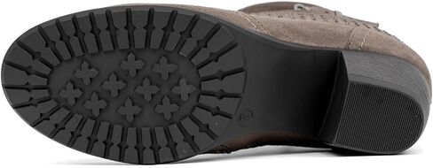 Women's Mid Calf Boots,Round Toe Comfort Low Heel Slouchy Dress zip booties with Jeweled strap in Kuwait