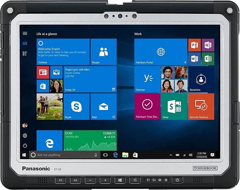 Panasonic Toughbook CF-33, Intel Core i7, 12.0"" QHD Multi Touch+Digitizer, 16GB, 512GB SSD, Wifi, Bluetooth, 4G LTE, Windows 10 Pro (Renewed), SILVER BLACK in Saudi Arabia