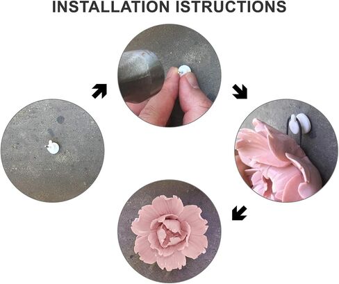BINGNENG Handmade Ceramic Flower Wall Decor, Porcelain Flower Decoration, White 3 Packs of Set (2.8",3.54",4.72") in Saudi Arabia