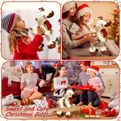 Miracleart الرنة عيد الميلاد الديكور الغزلان جنوم ديكور أفخم عيد الميلاد عطلة الديكور الشتاء ديكور المنزل، لطيف اليدوية الأيائل موس دمية الحلي للداخلية هدايا حزب الطاولة، قوس قزح in Saudi Arabia