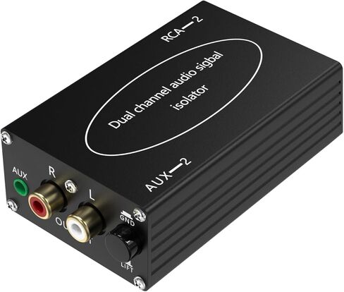 Noise Isolator RCA Pro Audio Hum Eliminator, Aluminum Shell Quality Isolator Noise Filer for HiFi Stereo Home Theater Car Audio (Black) in Kuwait