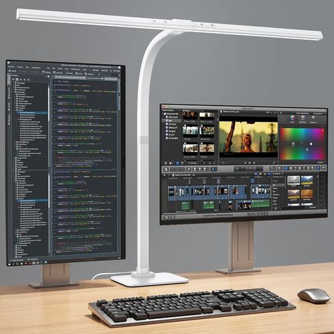 KableRika Desk Lamp, 24W Brightest LED Desk Lamp For Home Office, 31.5" Wide Dimmable Architect Task Lamp With Base,Eye Protection Modern Tall Desk Light For Workbench Office Lighting Computer Working in Saudi Arabia