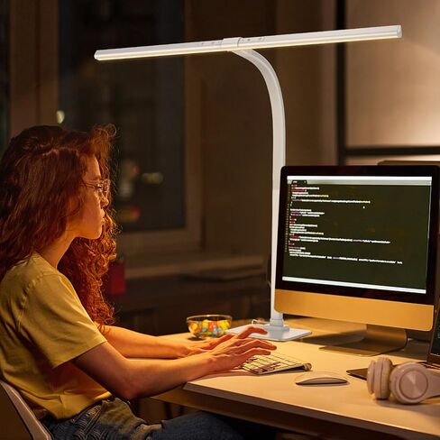 KableRika Desk Lamp, 24W Brightest LED Desk Lamp For Home Office, 31.5" Wide Dimmable Architect Task Lamp With Base,Eye Protection Modern Tall Desk Light For Workbench Office Lighting Computer Working in Saudi Arabia