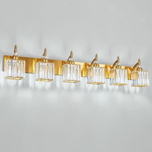 Modern Wall Sconces Set of Two Chrome Wall Sconces Indoor Wall Lamp Crystal Wall Light Wall Mounted Room Sconce Wall Lighting Bathroom Vanity Light Fixtures in Kuwait