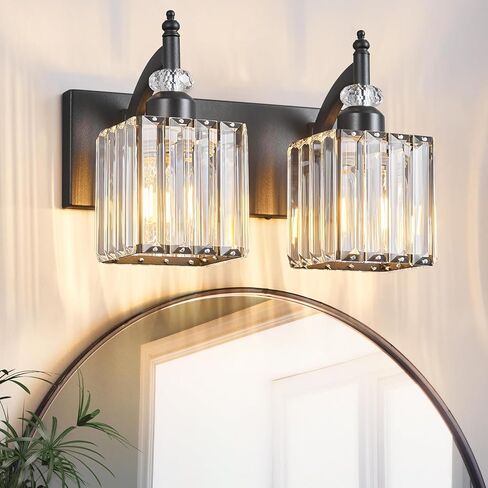 الشمعدانات الجدار الحديثة مجموعة من اثنين من الشمعدانات الجدار الكروم مصباح الجدار الداخلي كريستال الجدار الخفيفة الجدار الشمعدان غرفة الإضاءة الجدار تركيبات إضاءة الحمام الغرور in Kuwait