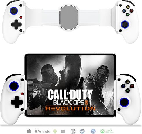 Koiiko Mobile Cloud Gaming Controller for iPhone 16/15/14, iPad, Tablet, Android/PC/Switch1/2 Gamepad Joystick with Turbo, Streaming on PS/Xbox/PC, Hall Trigger Black in Kuwait