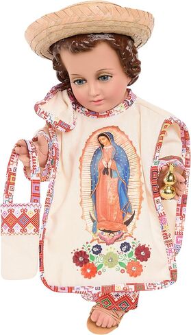 A&C Quinceañeras and More Baby Jesus Outfit Juan Diego Ropon para Nino Dios con accesorios Juan Diego 2021 (40 CM) in Saudi Arabia
