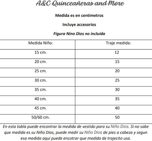 A&C Quinceañeras and More Baby Jesus Outfit Juan Diego Ropon para Nino Dios con accesorios Juan Diego 2021 (40 CM) in Saudi Arabia