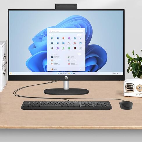 HP Essential All-in-One Desktop | 27" FHD Touchscreen | Intel Core i7-1355U | 16GB RAM | 1TB SSD | Wi-Fi 6 | Wired Keyboard & Mouse | Windows 11 Home | Black | with Adata 512GB External SSD Bundle in Saudi Arabia