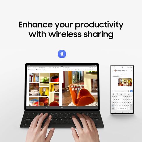 SAMSUNG Galaxy Tab S10+ Book Cover Keyboard Slim AI Key، تصميم نحيف وخفيف الوزن، تجربة لوحة مفاتيح كاملة، مشاركة لوحة المفاتيح اللاسلكية، الإصدار الأمريكي، أسود in Saudi Arabia
