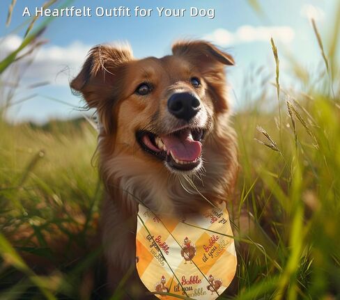 Thanksgiving Dog Bandanas, Turkey Taster, Gobble Til You Wobble Dog Scarf for Medium Large Dogs in Saudi Arabia