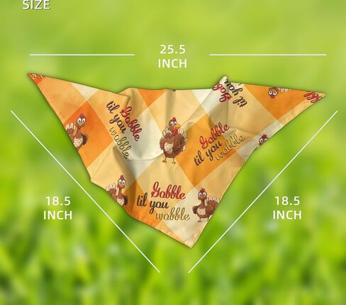 Thanksgiving Dog Bandanas, Turkey Taster, Gobble Til You Wobble Dog Scarf for Medium Large Dogs in Saudi Arabia
