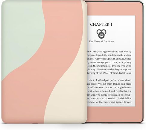 Tacky Design Colorwave Skin for Kindle Paperwhite Skin Wrap, Green & Orange Skin for Kindle Stickers, Premium Vinyl 3M Full Wrap for Kindle Paperwhite Covers for (Kindle Paperwhite (10th Gen, 2018)) in Kuwait