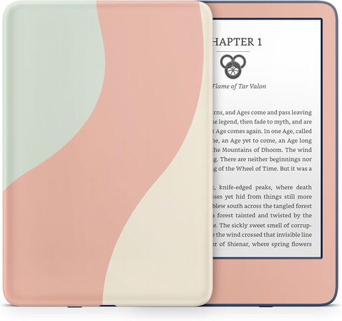 Tacky Design Colorwave Skin for Kindle Paperwhite Skin Wrap, Green & Orange Skin for Kindle Stickers, Premium Vinyl 3M Full Wrap for Kindle Paperwhite Covers for (Kindle Paperwhite (10th Gen, 2018)) in Kuwait