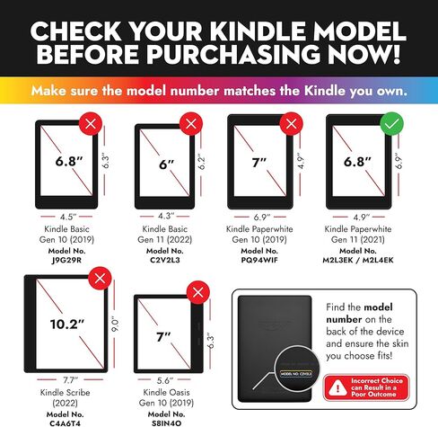 Tacky Design Colorwave Skin for Kindle Paperwhite Skin Wrap, Green & Orange Skin for Kindle Stickers, Premium Vinyl 3M Full Wrap for Kindle Paperwhite Covers for (Kindle Paperwhite (10th Gen, 2018)) in Kuwait