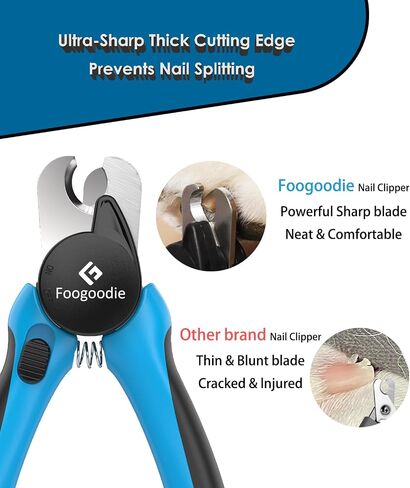Dog Nail Clippers with Light, 2 in 1 Dog Nail Trimmers with Safety Guard & Quick Sensor to Prevent Over-Cutting, Includes Pet Grooming Comb & Nail File, Ideal for Cats & Dogs in Saudi Arabia