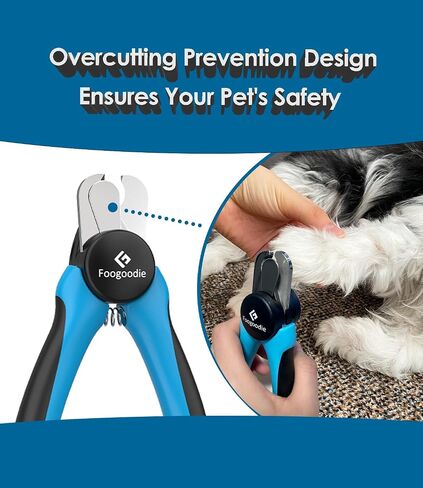 Dog Nail Clippers with Light, 2 in 1 Dog Nail Trimmers with Safety Guard & Quick Sensor to Prevent Over-Cutting, Includes Pet Grooming Comb & Nail File, Ideal for Cats & Dogs in Saudi Arabia