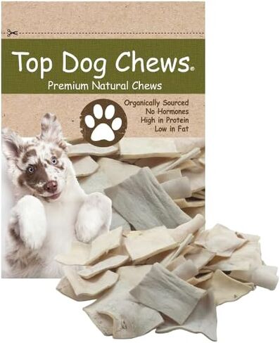 رقائق الجلود الخام المحمصة الطبيعية للكلاب - 1 رطل in Kuwait