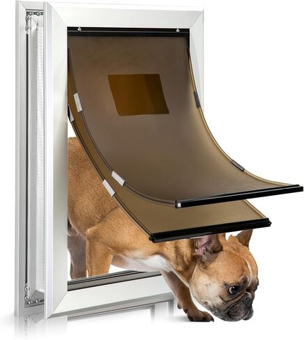 باب متين للحيوانات الأليفة، باب ألومنيوم للكلاب والحيوانات الأليفة، باب للكلاب الكبيرة جدًا مع لوحات مغناطيسية للإغلاق التلقائي، مثالي للأبواب الداخلية والخارجية، والشاشة والجدار، مقاوم للطقس in Kuwait