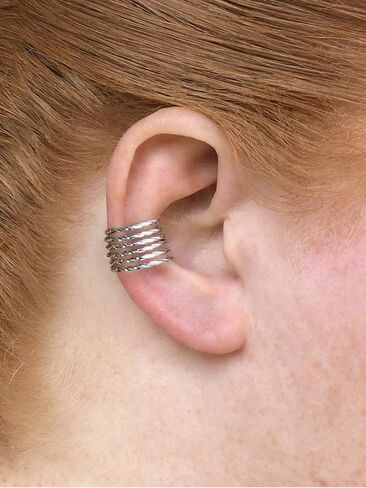 Twisted Conch Ear Cuff, Conch Hoop, Fake Cartilage Piercing Textured Earcuff, No Piercing Needed (copper) in Saudi Arabia