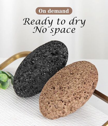 Foot Pumice Stone for Feet Callus Remover Foot Stone Feet Exfoliator Tool Pumice Stones Foot Stone Pumice Pedicure Callus Remover Dead Foot Skin Remover Natural Lava Stone Hands (Black) in Saudi Arabia