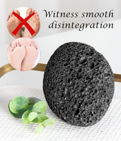 Foot Pumice Stone for Feet Callus Remover Foot Stone Feet Exfoliator Tool Pumice Stones Foot Stone Pumice Pedicure Callus Remover Dead Foot Skin Remover Natural Lava Stone Hands (Black) in Saudi Arabia