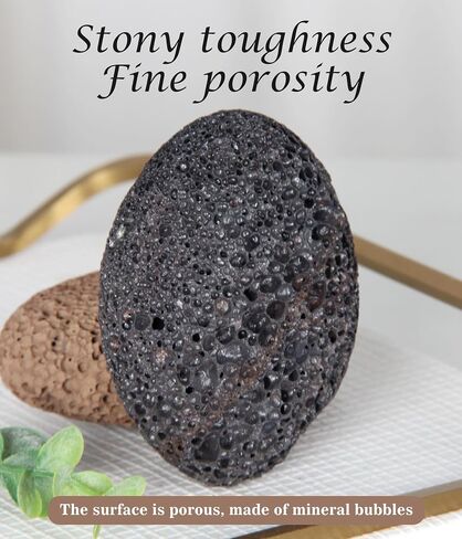 Foot Pumice Stone for Feet Callus Remover Foot Stone Feet Exfoliator Tool Pumice Stones Foot Stone Pumice Pedicure Callus Remover Dead Foot Skin Remover Natural Lava Stone Hands (Black) in Saudi Arabia