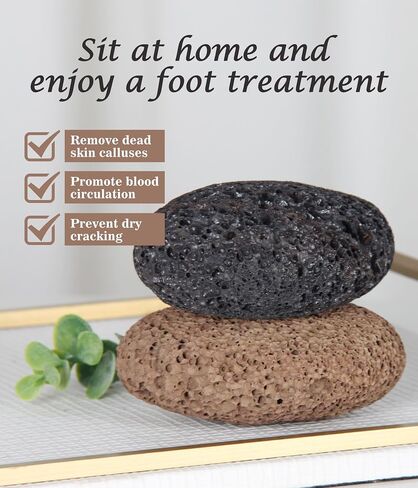 Foot Pumice Stone for Feet Callus Remover Foot Stone Feet Exfoliator Tool Pumice Stones Foot Stone Pumice Pedicure Callus Remover Dead Foot Skin Remover Natural Lava Stone Hands (Black) in Saudi Arabia