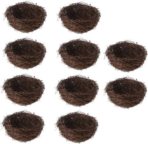 10pcs Natural Rattan Birds Nest Bird Nest Novelty Craft Garden Nature Home House Decoration Handmade in Kuwait
