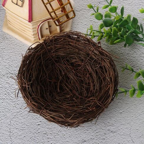 10pcs Natural Rattan Birds Nest Bird Nest Novelty Craft Garden Nature Home House Decoration Handmade in Kuwait