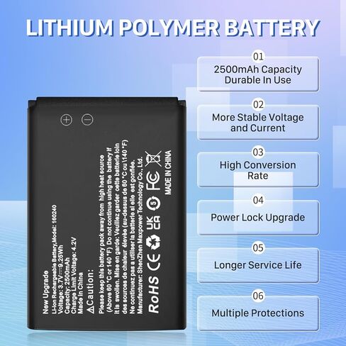 (عبوتان) بطارية 160240، بطارية بديلة ليثيوم أيون عالية السعة 2500 مللي أمبير في الساعة لـ Steelseries Arctis Pro Wireless، Siberia 800، Siberia 840، سماعات الألعاب اللاسلكية، بطارية سماعات 61298RX in Kuwait