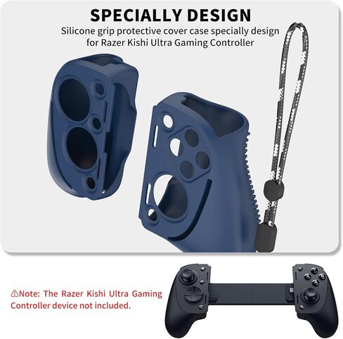 Silicone Grip Case for Razer Kishi Ultra Gaming Controller,Controller Grip Protective Cover Compatible with Razer Kishi Ultra Gaming Controller,Handle Protective Case Cover with Lanyard (DEEP Blue) in Kuwait