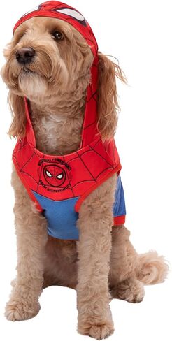 MARVEL Spider-Man Pet Hoodie Halloween Costume - Sleeveless Hooded Pet Shirt with Costume Design (Medium) in Saudi Arabia