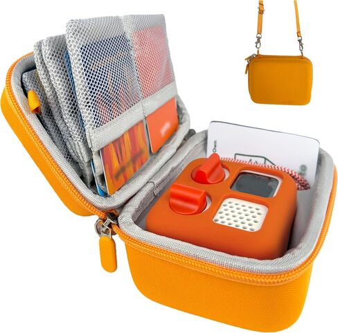 Hard Travel Case Compatible with Yoto Mini–Kids Audio & Music Player,Yoto Card Holder Bag with Adjustable Shoulder Strap for Up To 36 Audiobook Cards,Children’s mini Player.（Orange） in Kuwait