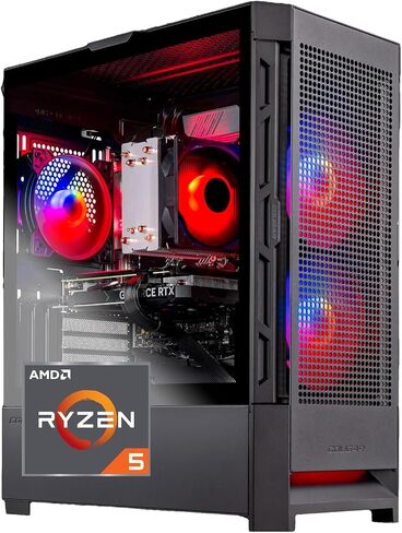 كمبيوتر سطح المكتب Skytech Blaze4 Mini Gaming، Ryzen 5 5600 3.5 جيجا هرتز (4.4 جيجا هرتز Turbo Boost)، NVIDIA RTX 4060 8 جيجا GDDR6X، 1 تيرابايت SSD، 16 جيجا DDR4 RAM 3200، 650 وات Gold PSU، Wi-Fi، Win 11 Home in Saudi Arabia