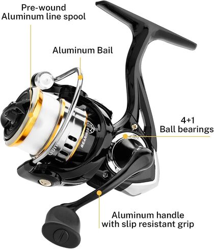 Gonex Ice Fishing Rod Reel Combo متوسط ​​الضوء من ألياف الكربون الألياف الزجاجية المحمولة مجموعة كاملة تشمل مقشدة قطع غيار قضيب دوار لصيد الأسماك على الجليد بكرة الجليد تهزهز للطي البراز لصيد الأسماك في فصل الشتاء in Kuwait