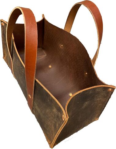 Woodman's Pal Buffalo Leather Tote Tool Bag For Hand Tools, Gardening, Outdoorsmen, Heavy Duty Premium Storage Leather Organizer (Crazy Horse Black) in Saudi Arabia