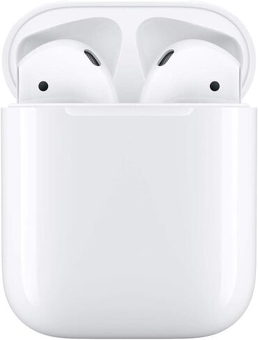 سماعات أذن لاسلكية Apple AirPods (الجيل الثاني) + حقيبة شحن Lightning + كابل Lightning إلى USB + ضمان محدود لمدة عام in Saudi Arabia